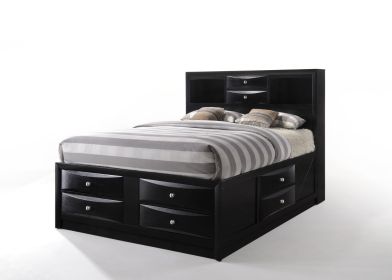 Ireland Black Finish Full Bed W/Storage