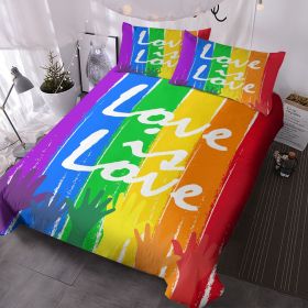 3 Pieces Striped Duvet Cover Set, Microfiber Colorful Stripes Pattern Printed Comforter Cover, Rainbow Striped Bedding Set Soft Breathable Duvet (size: Twin)